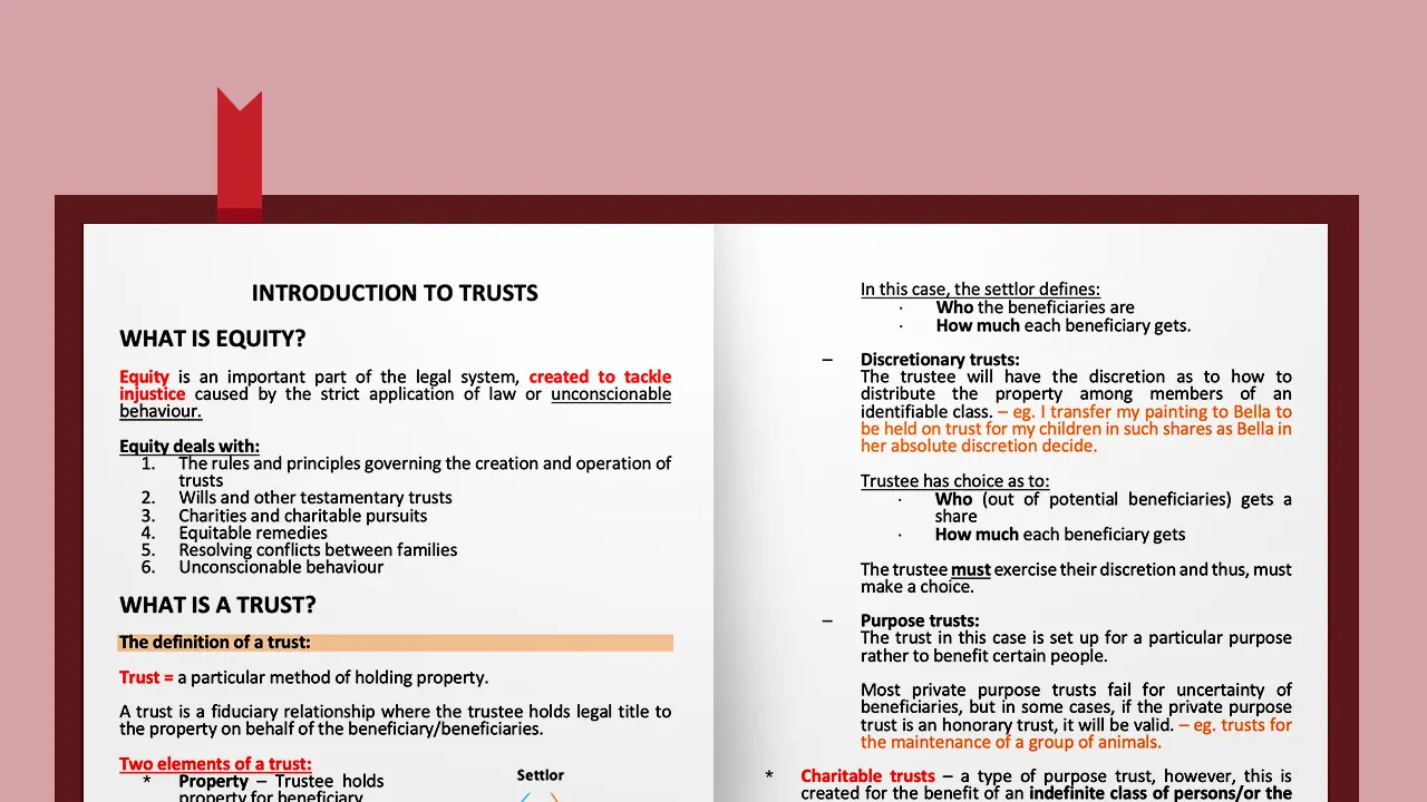 SQE 1 exam Trust SQE notes and practice questions
